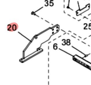  KLW-M3724-01 PLATE,ARM L YAMAHA YSM20R